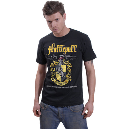 HARRY POTTER - HUFFLEPUFF CREST - T-shirt imprimé sur le devant Noir