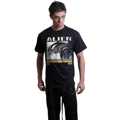 ALIEN - RETRO BARS - T-shirt imprimé sur le devant Noir