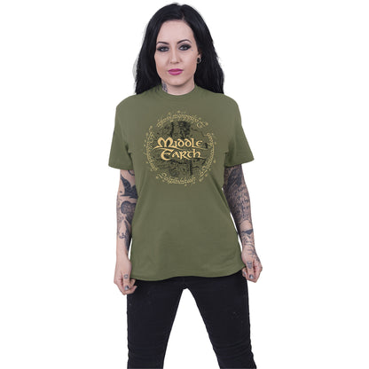 LE SEIGNEUR DES ANNEAUX - TERRE DU MILIEU - T-Shirt Olive