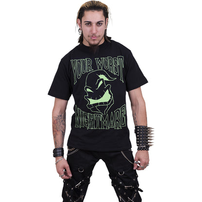 NIGHTMARE BEFORE CHRISTMAS - OOGIE BOOGIE GLOW IN THE DARK INK - T-Shirt imprimé sur le devant Noir