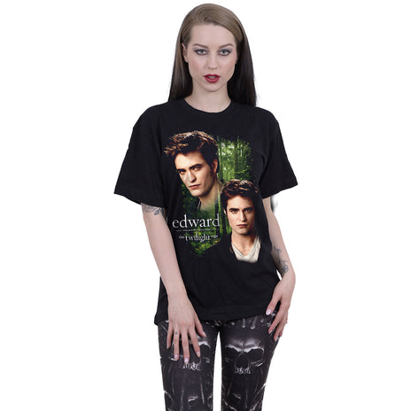 TWILIGHT - EDWARD - T-shirt imprimé sur le devant Noir