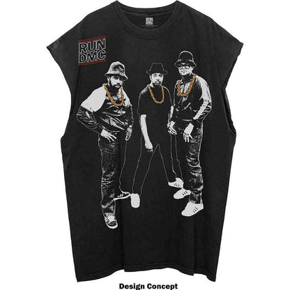 RUN DMC - GOLD CHAINS PHOTO - Tank T-Shirt Black