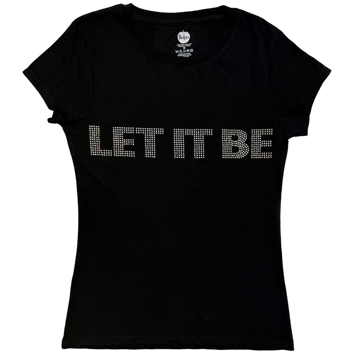 BEATLES, THE - LET IT BE CRYSTALS - Ladies T-Shirt Black (Embellished)