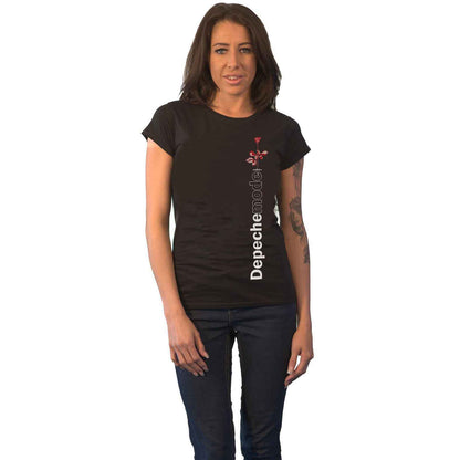DEPECHE MODE - VIOLATOR SIDE ROSE - Ladies T-Shirt Black