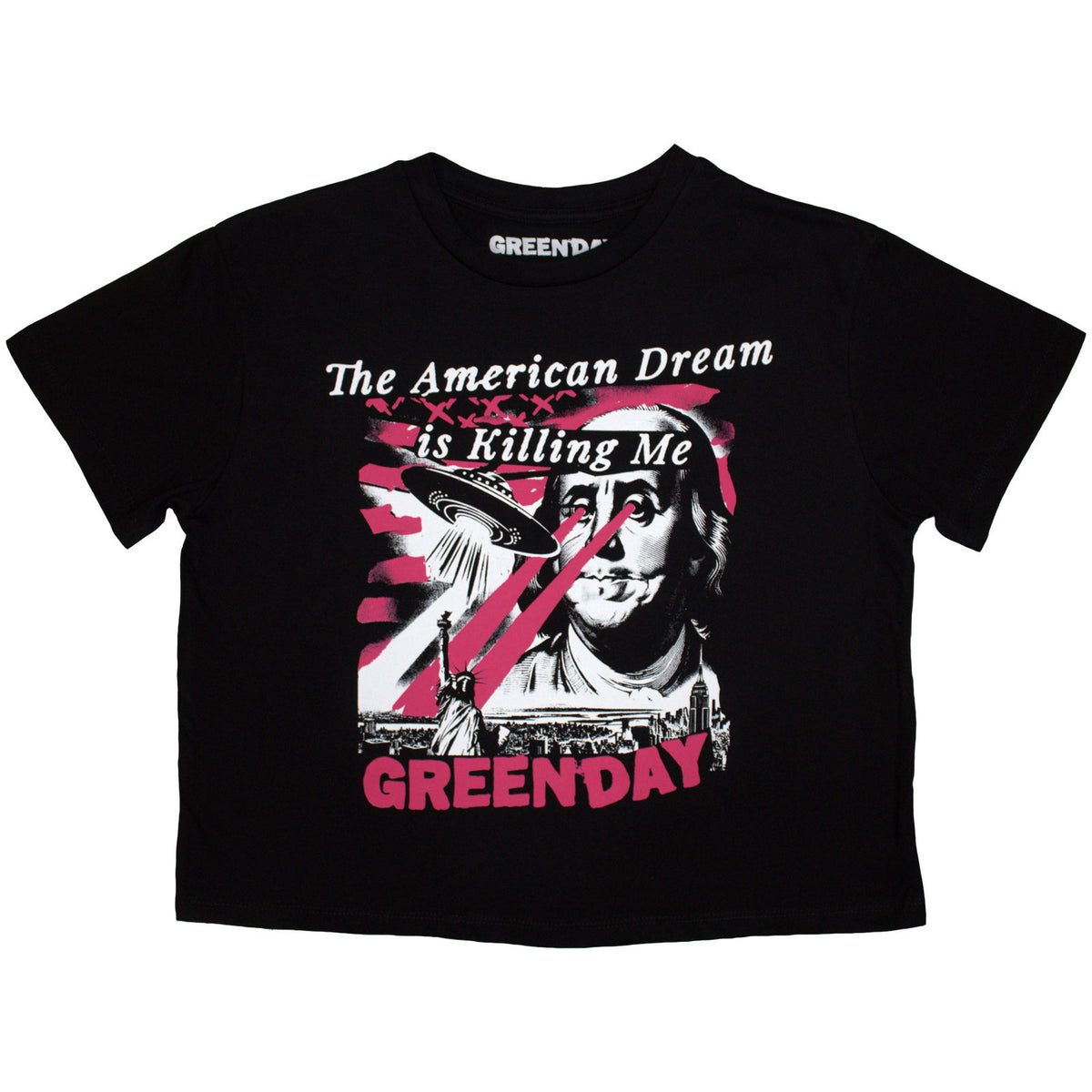 GREEN DAY - AMERICAN DREAM - Crop Top Black