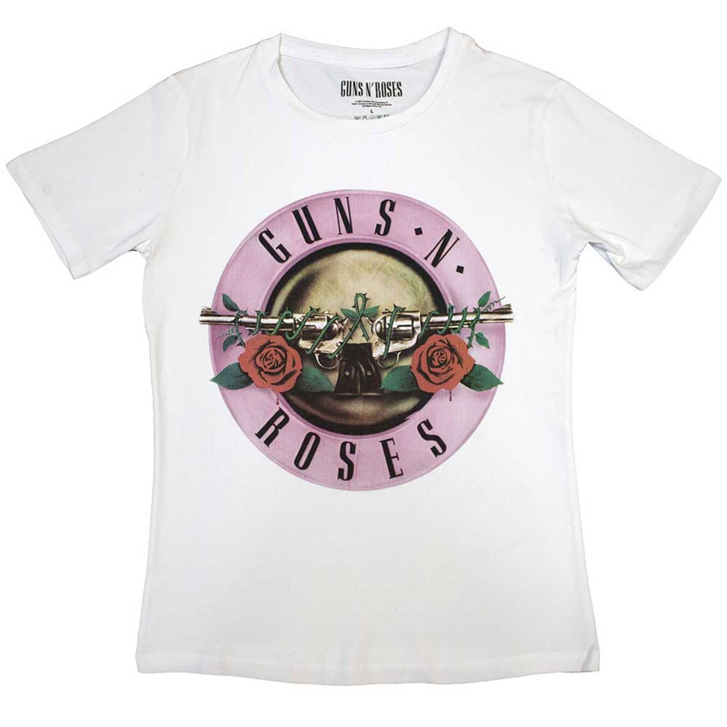GUNS N ROSES - CLASSIC LOGO - Ladies T-Shirt White