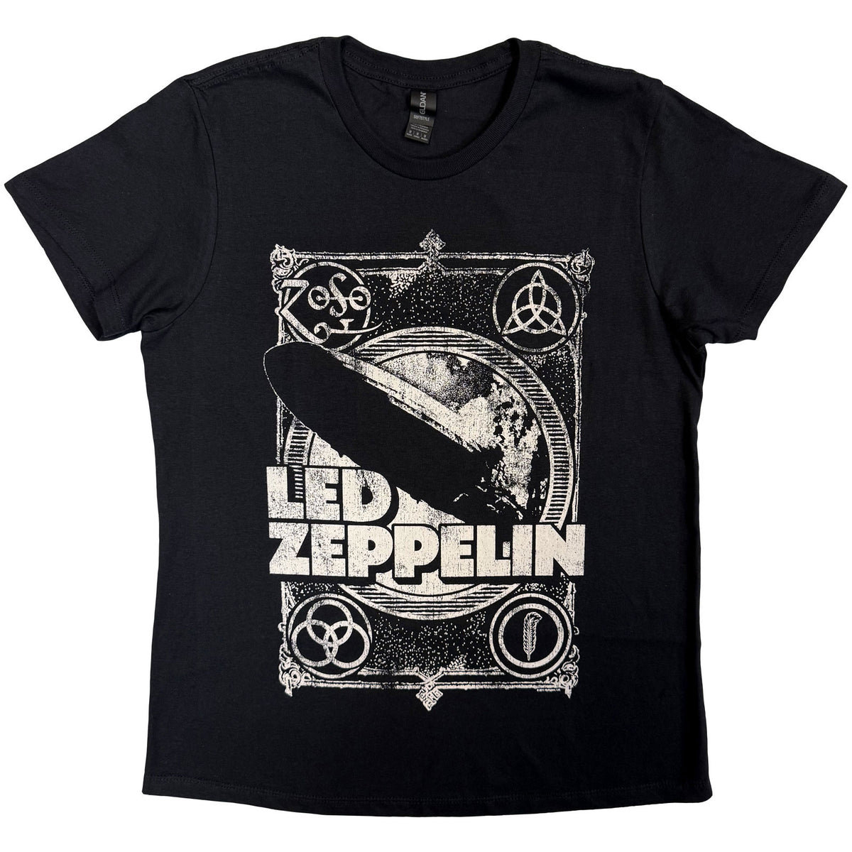 LED ZEPPELIN - VINTAGE PRINT LZ1 - Ladies T-Shirt Black