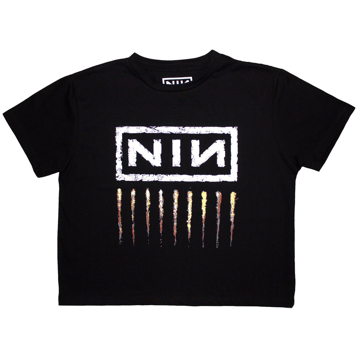 NINE INCH NAILS - DOWNWARD SPIRAL - Crop Top Black