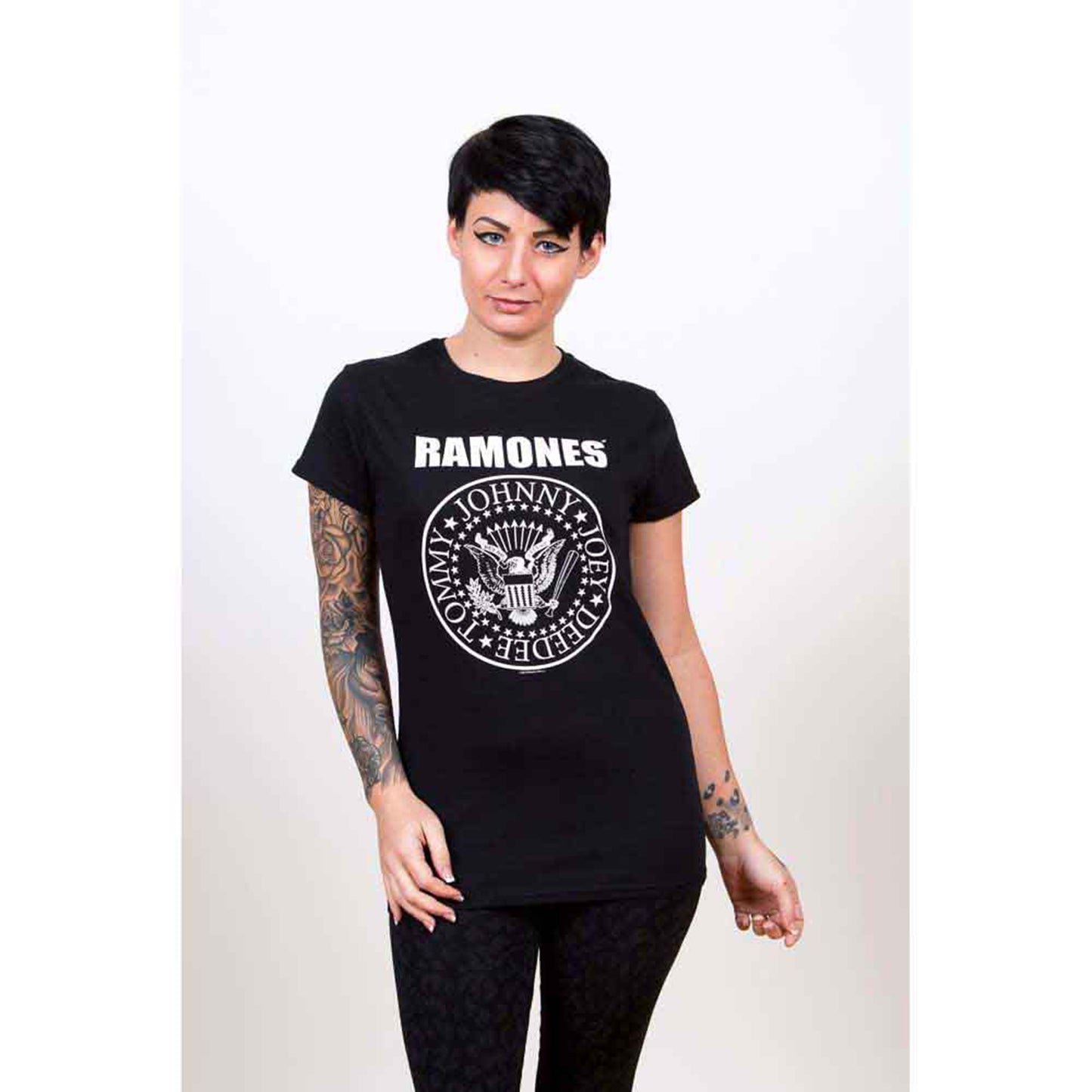 RAMONES - SEAL - Ladies T-Shirt Black (Skinny Fit)