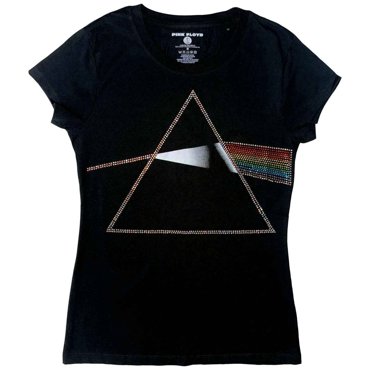 PINK FLOYD - DARK SIDE OF THE MOON - Ladies T-Shirt Black (Embellished)