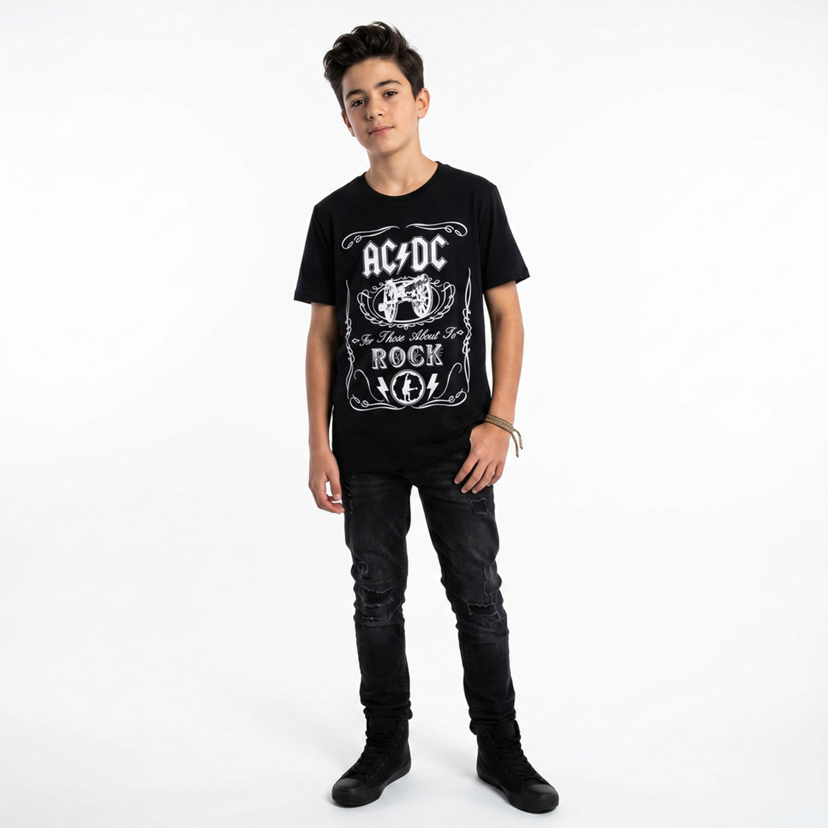 AC/DC - VINTAGE CANNON SWIG - Kids T-Shirt Black