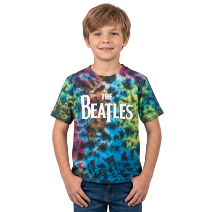 THE BEATLES - DROP T LOGO - Kids T-Shirt Grey (Wash Collection)