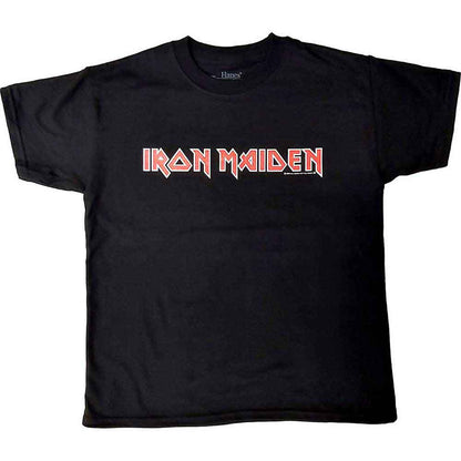 IRON MAIDEN - LOGO - Kids T-Shirt Black