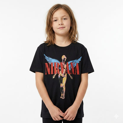 NIRVANA - ANGELIC - Kids T-Shirt Black
