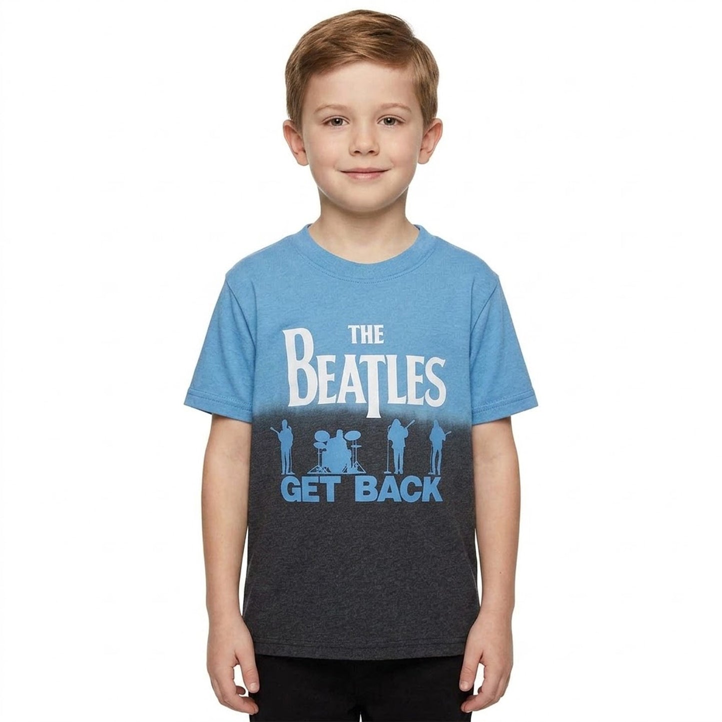 THE BEATLES - GET BACK - Kids T-Shirt Blue (Wash Collection)