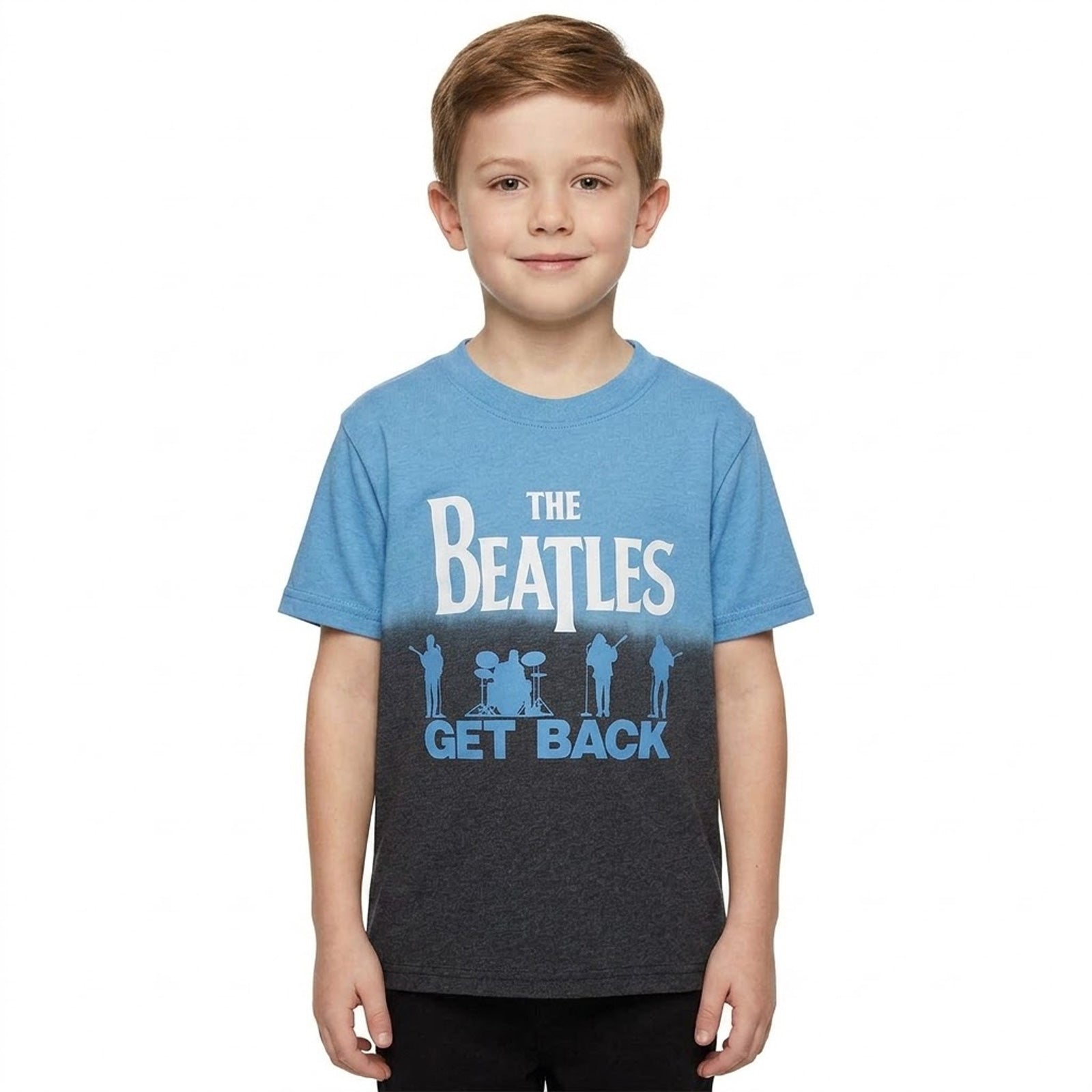 THE BEATLES - GET BACK - Kids T-Shirt Blue (Wash Collection)