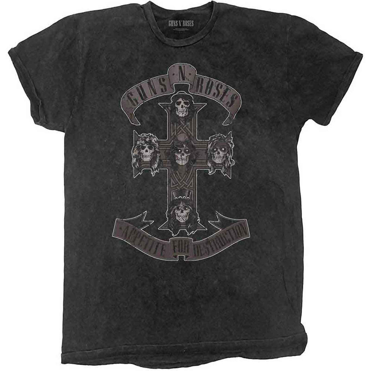 GUNS N ROSES - MONOCHROME CROSS - Kids T-Shirt Black (Wash Collection)