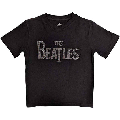 THE BEATLES - DROP T - Kids T-Shirt Black (Embellished)