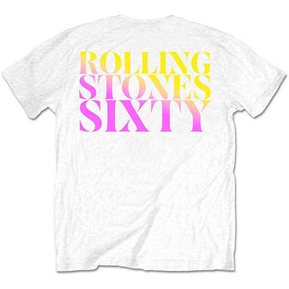 THE ROLLING STONES - SIXTY GRADIENT TEXT - T-Shirt White
