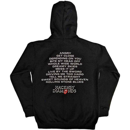 THE ROLLING STONES - HACKNEY DIAMONDS TRACKLIST - Zipped Hoodie Black