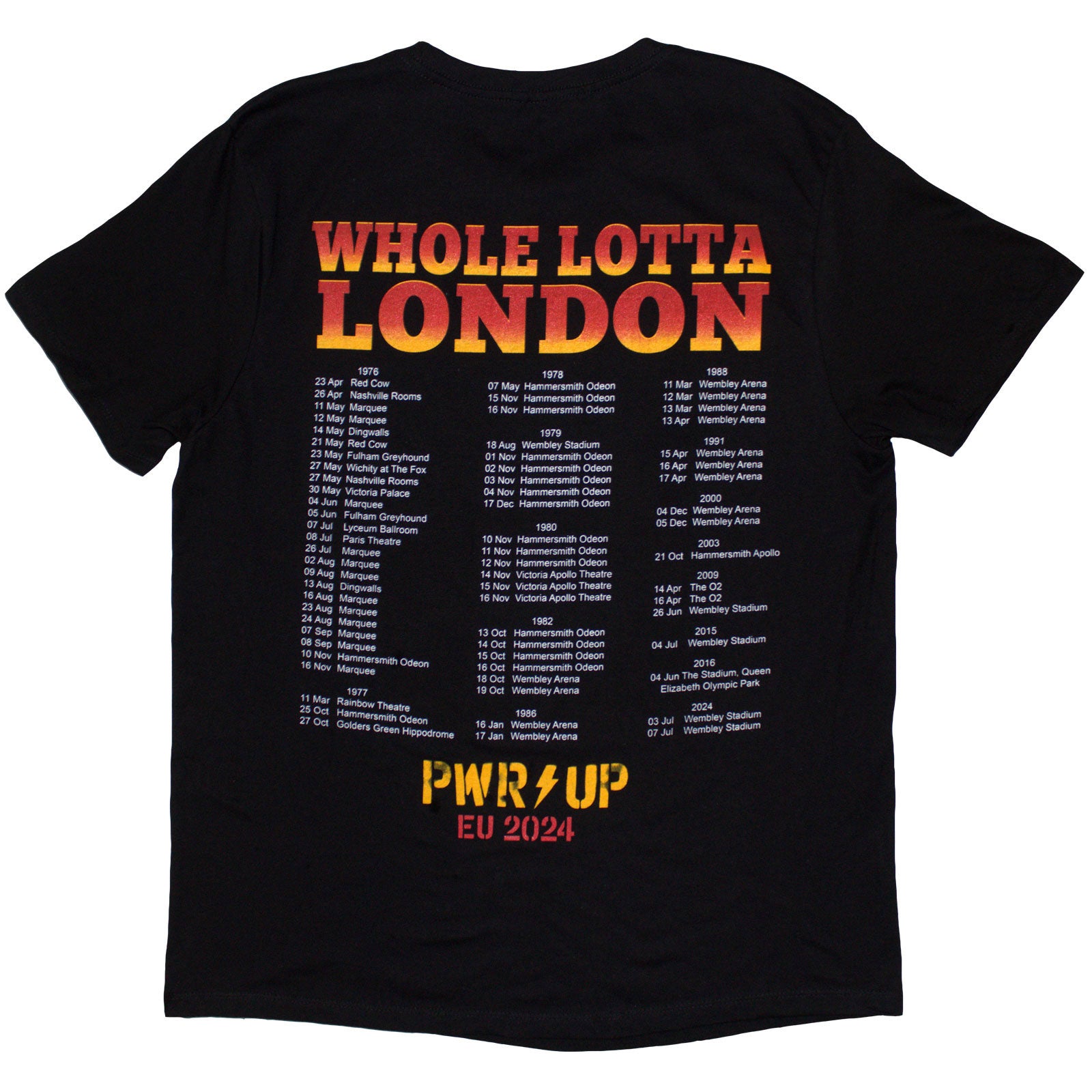AC/DC - WHOLE LOTTA LONDON PWR-UP EU TOUR '24 - T-Shirt Black (Back Print & Ex-Tour)