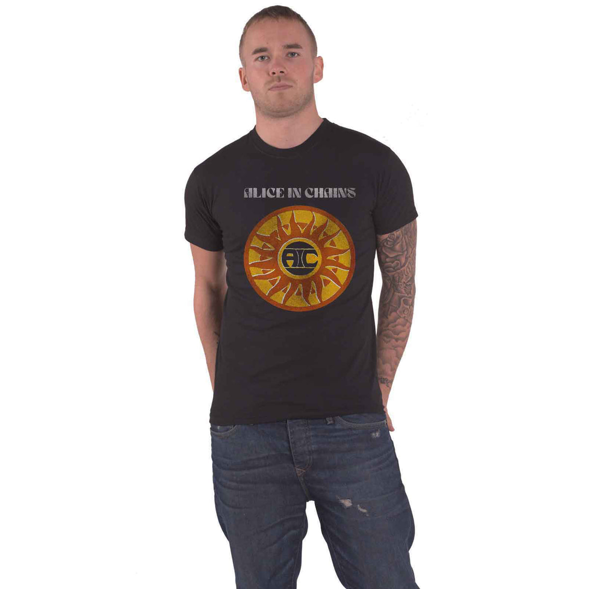 ALICE IN CHAINS - CIRCLE SUN VINTAGE - T-Shirt Black