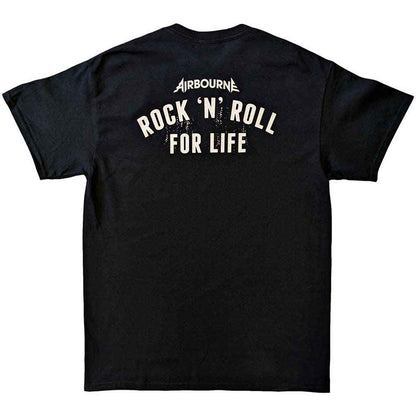 AIRBOURNE - R 'N' R BONESHAKER - T-Shirt Black (Back Print)