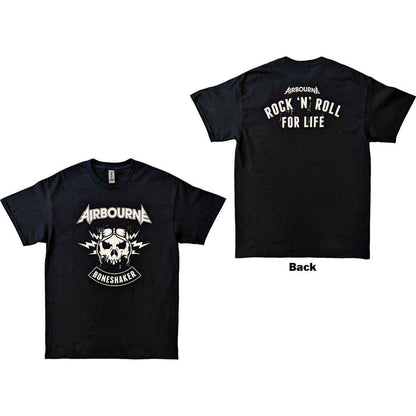 AIRBOURNE - R 'N' R BONESHAKER - T-Shirt Black (Back Print)