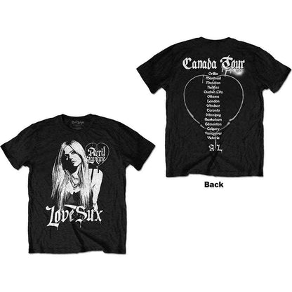 AVRIL LAVIGNE - LOVE SUX - T-Shirt Black (Back Print)