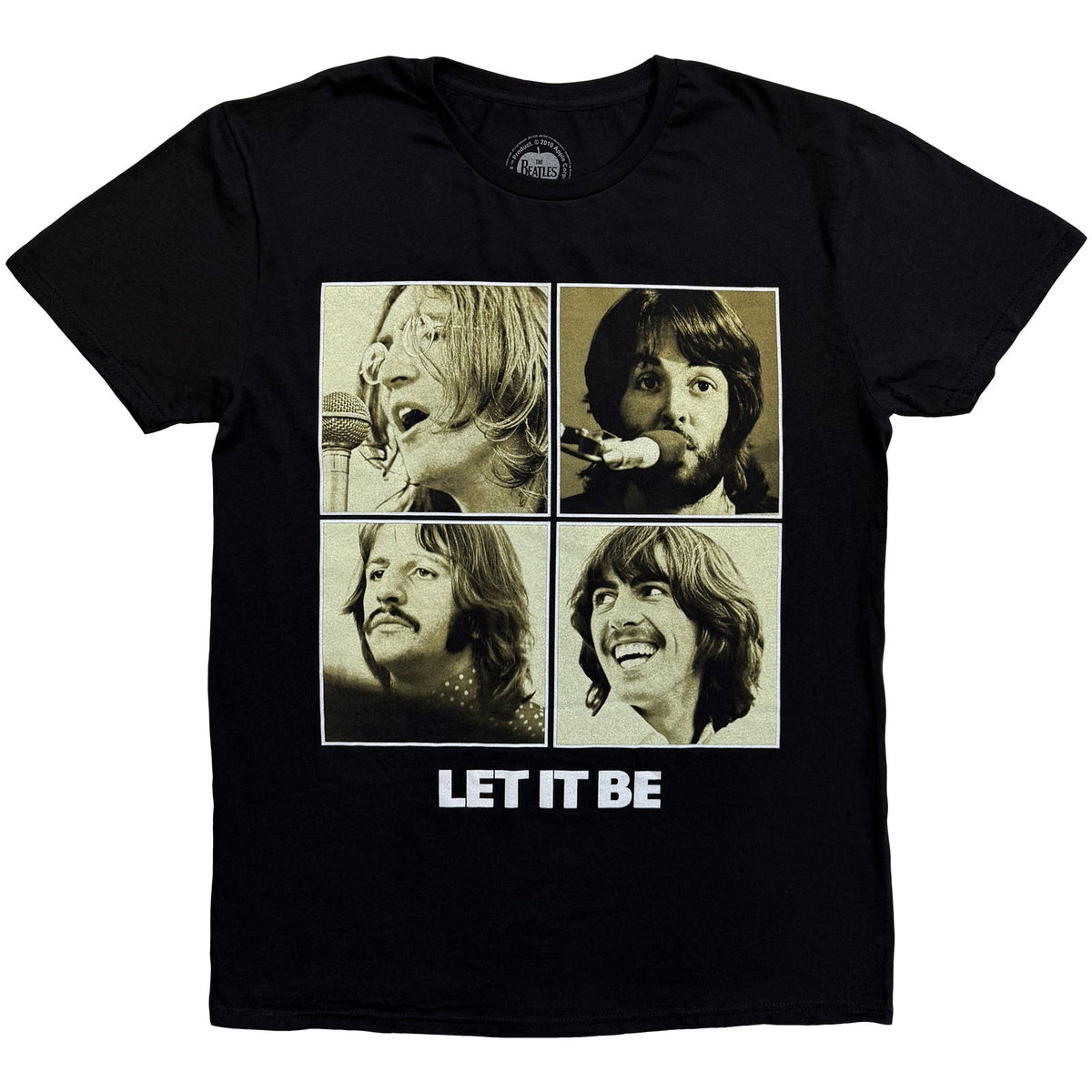 BEATLES, THE - LET IT BE SEPIA - T-Shirt noir