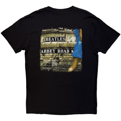 THE BEATLES - VINTAGE ABBEY ROAD - T-Shirt Black (Back Print)