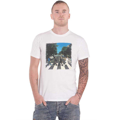 BEATLES, THE - VINTAGE ABBEY ROAD - T-Shirt White (Back Print)