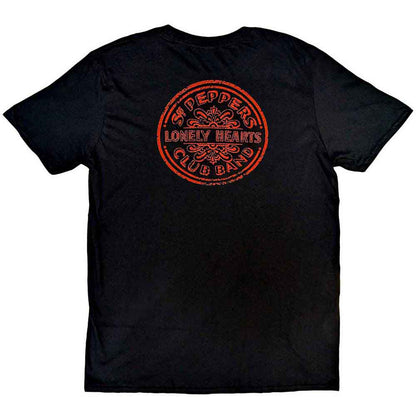 BEATLES, THE - VINTAGE SGT PEPPER - T-Shirt Noir (Back Print)