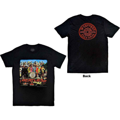 BEATLES, THE - VINTAGE SGT PEPPER - T-Shirt Noir (Back Print)