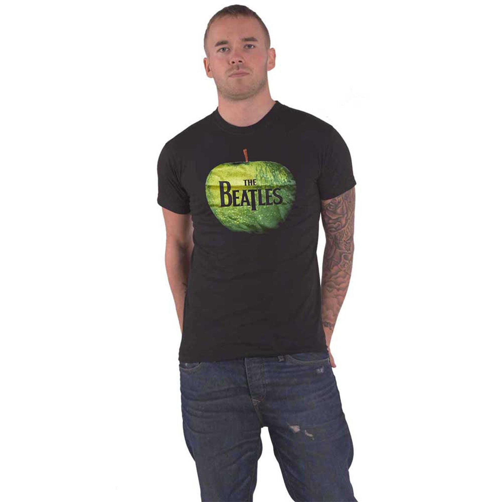 BEATLES, THE - APPLE LOGO - T-Shirt noir