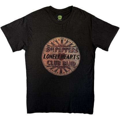 BEATLES, THE - VINTAGE DRUM HEAD - T-Shirt Black