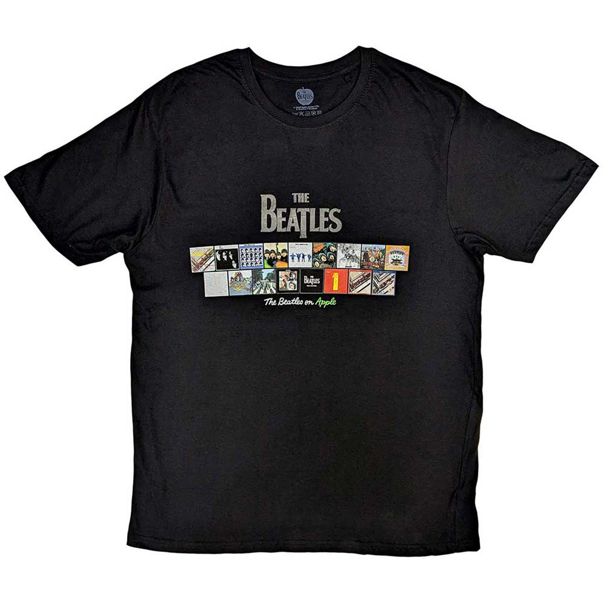 BEATLES, THE - ALBUMS ON APPLE - T-Shirt Black (Embellished)