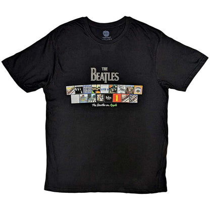 BEATLES, THE - ALBUMS ON APPLE - T-Shirt Black (Embellished)