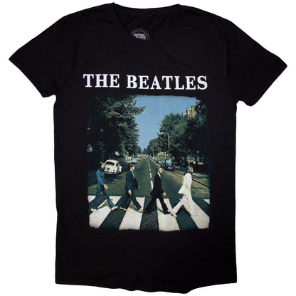 BEATLES, THE - ABBEY ROAD & LOGO - T-shirt noir