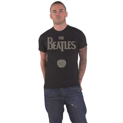 BEATLES, THE - DROP T LOGO & APPLE - T-Shirt Black (Hi-Build)