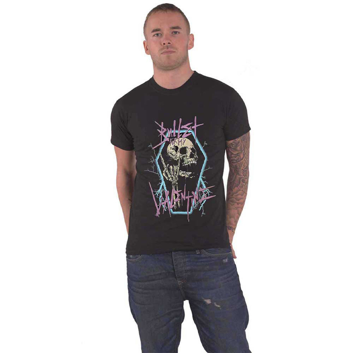 BULLET FOR MY VALENTINE - THRASH SKULL - T-Shirt Black