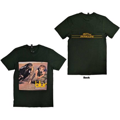 BLUR - PARKLIFE ALBUM - T-Shirt Green (Back Print)