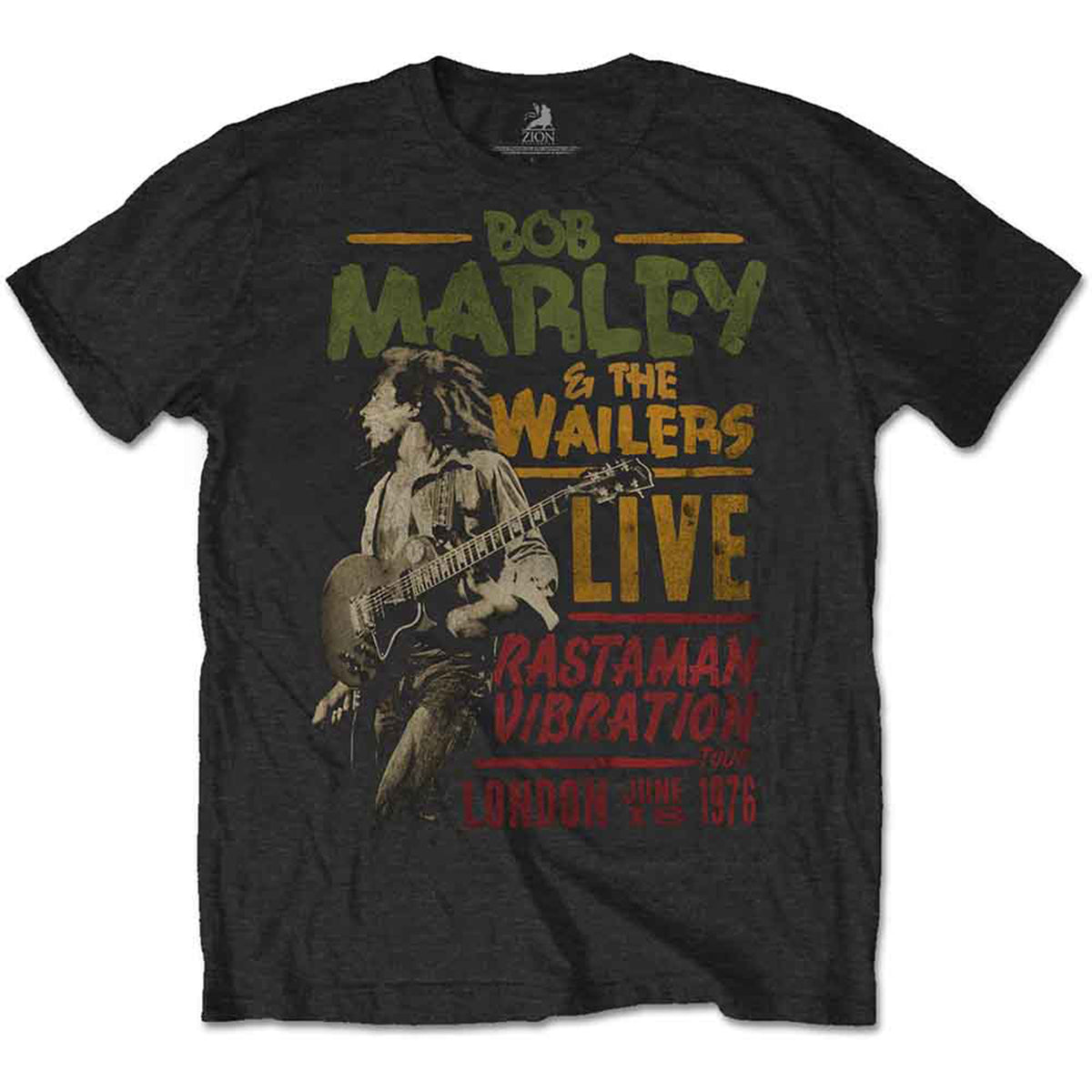 BOB MARLEY - RASTAMAN VIBRATION TOUR 1976 - T-Shirt Black