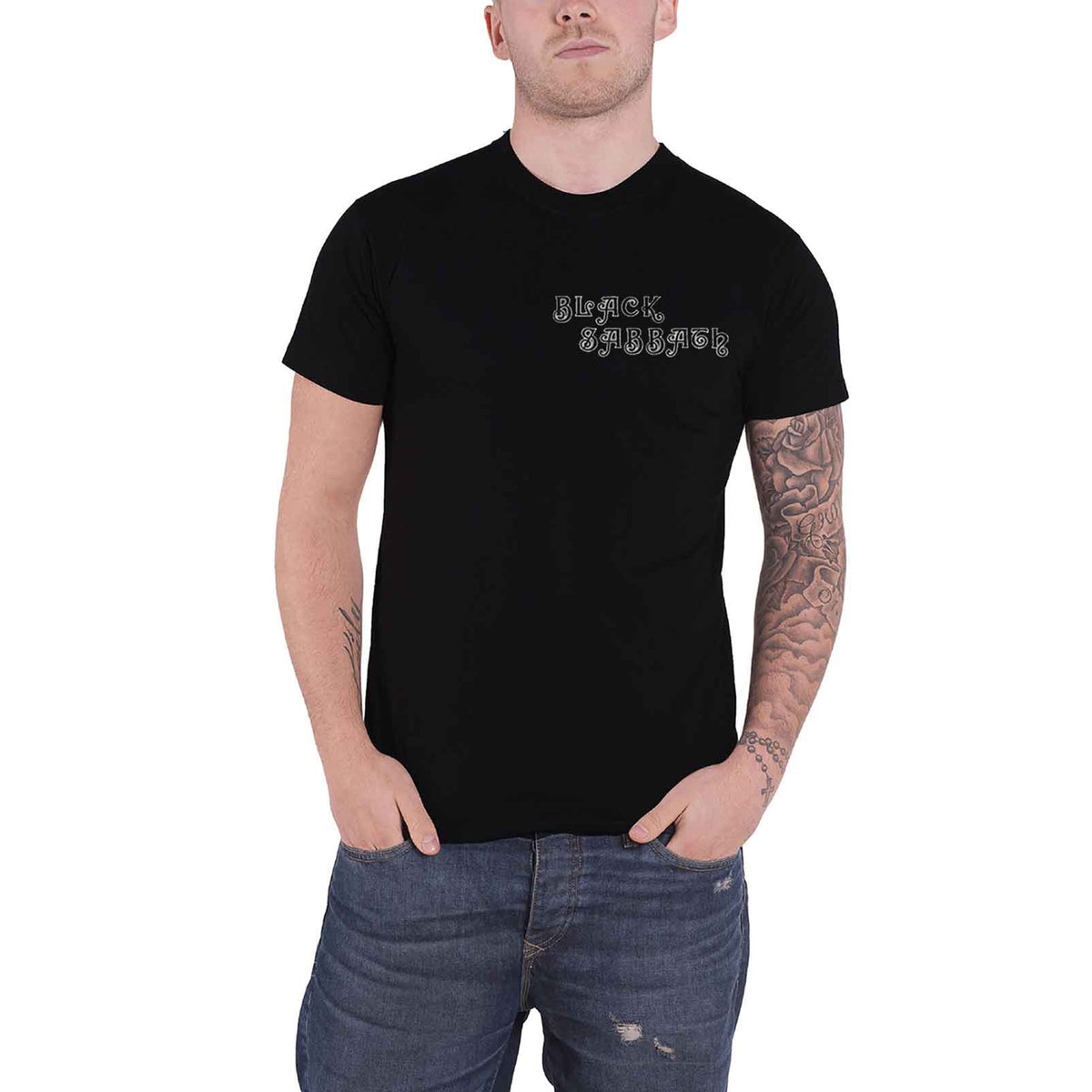 BLACK SABBATH - DEBUT ALBUM - T-Shirt Black (Back Print)