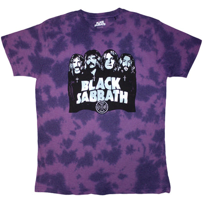 BLACK SABBATH - BAND & LOGO - T-Shirt Purple (Wash Collection)