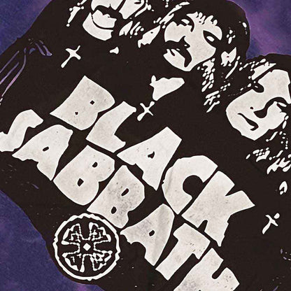 BLACK SABBATH - BAND & LOGO - T-Shirt Purple (Wash Collection)