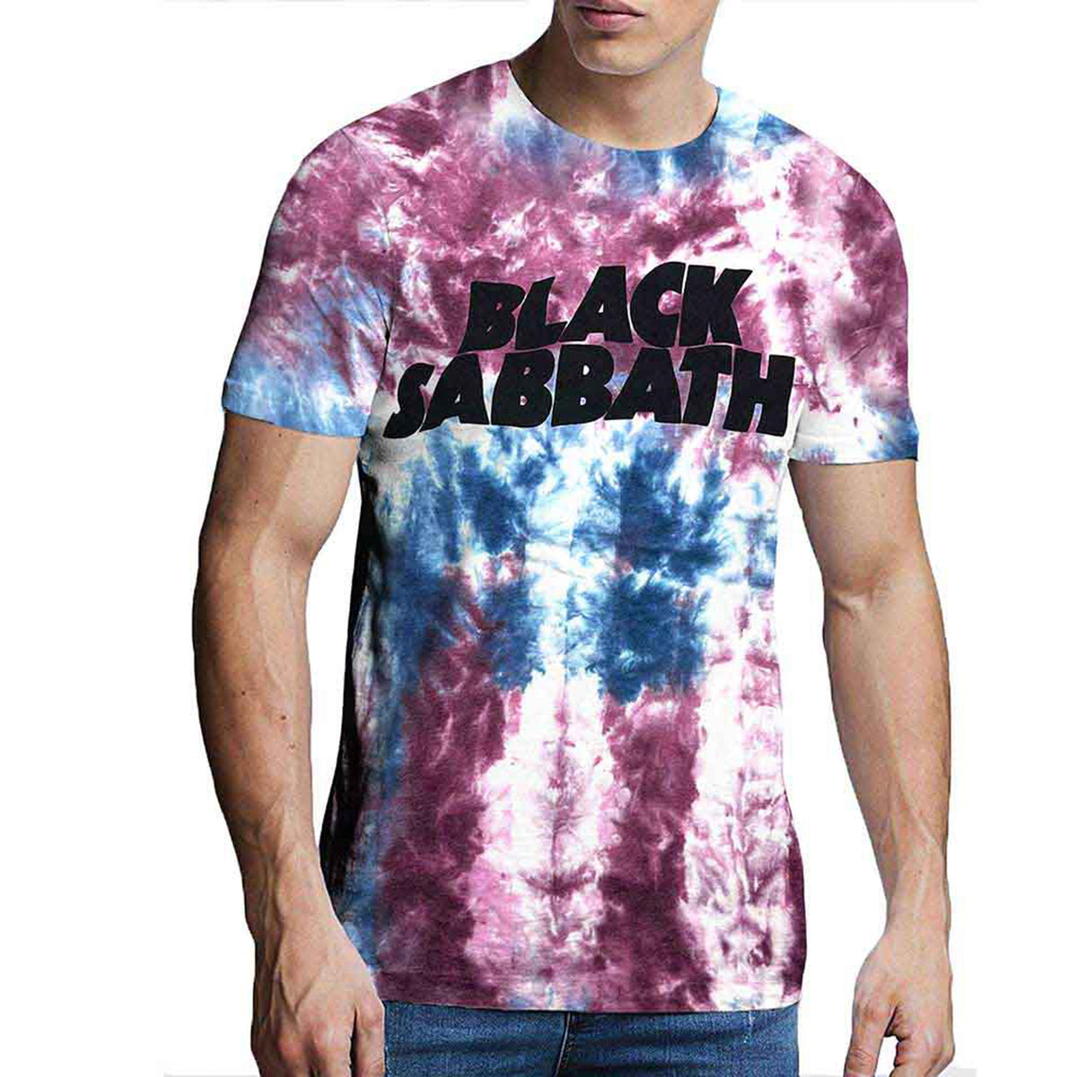 BLACK SABBATH - WAVY LOGO - T-Shirt Blue (Wash Collection)
