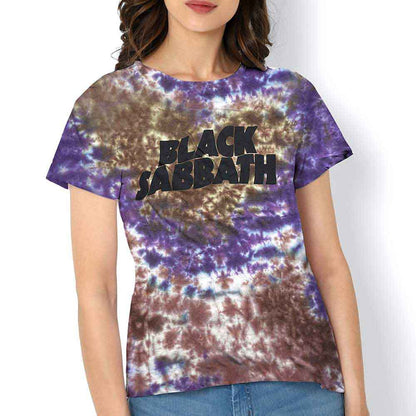 BLACK SABBATH - WAVY LOGO - T-Shirt Purple (Wash Collection)