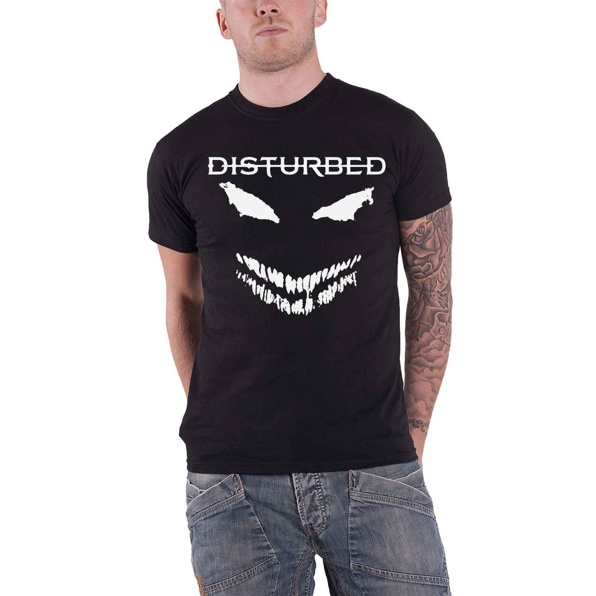 DISTURBED - SCARY FACE CANDLE - T-Shirt Black