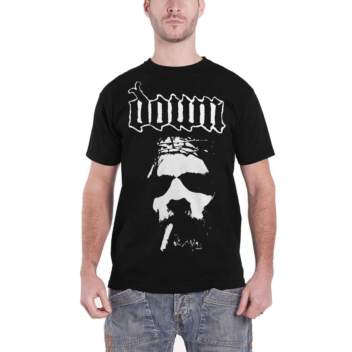 DOWN - FACE - T-Shirt Black